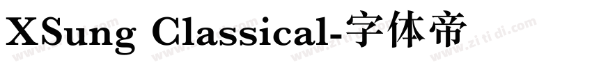 XSung Classical字体转换